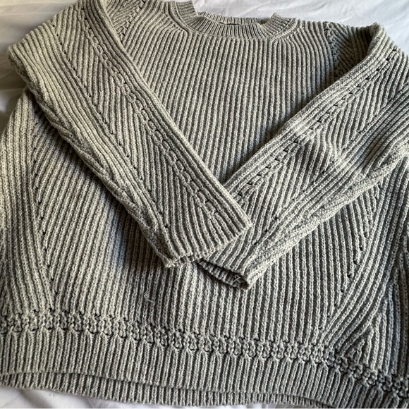 Grey Patterned Knit Sweater - Picture 3 of 5